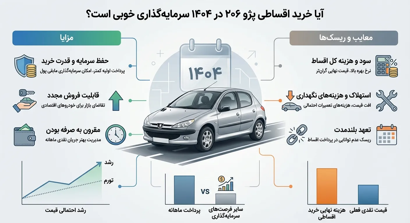 آیا خرید اقساطی پژو ۲۰۶ در ۱۴۰۴ سرمایهگذاری خوبی است؟